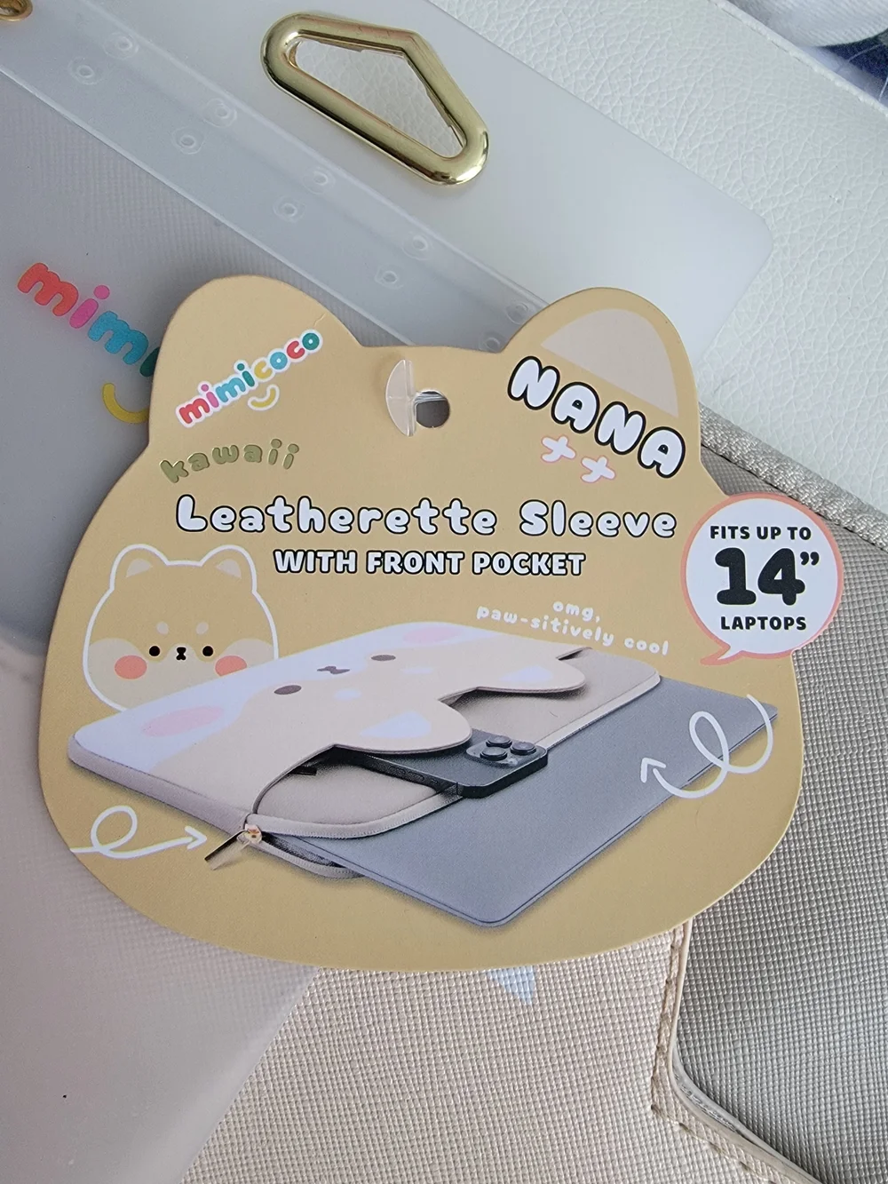 Mimicoco Shiba Character Pocket Laptop Sleeve: Fits Most Devices Up to 14